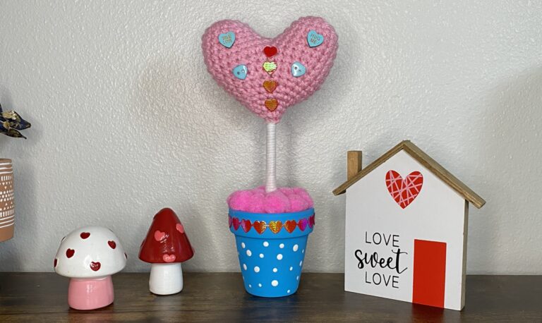 crocheted valentine decoration