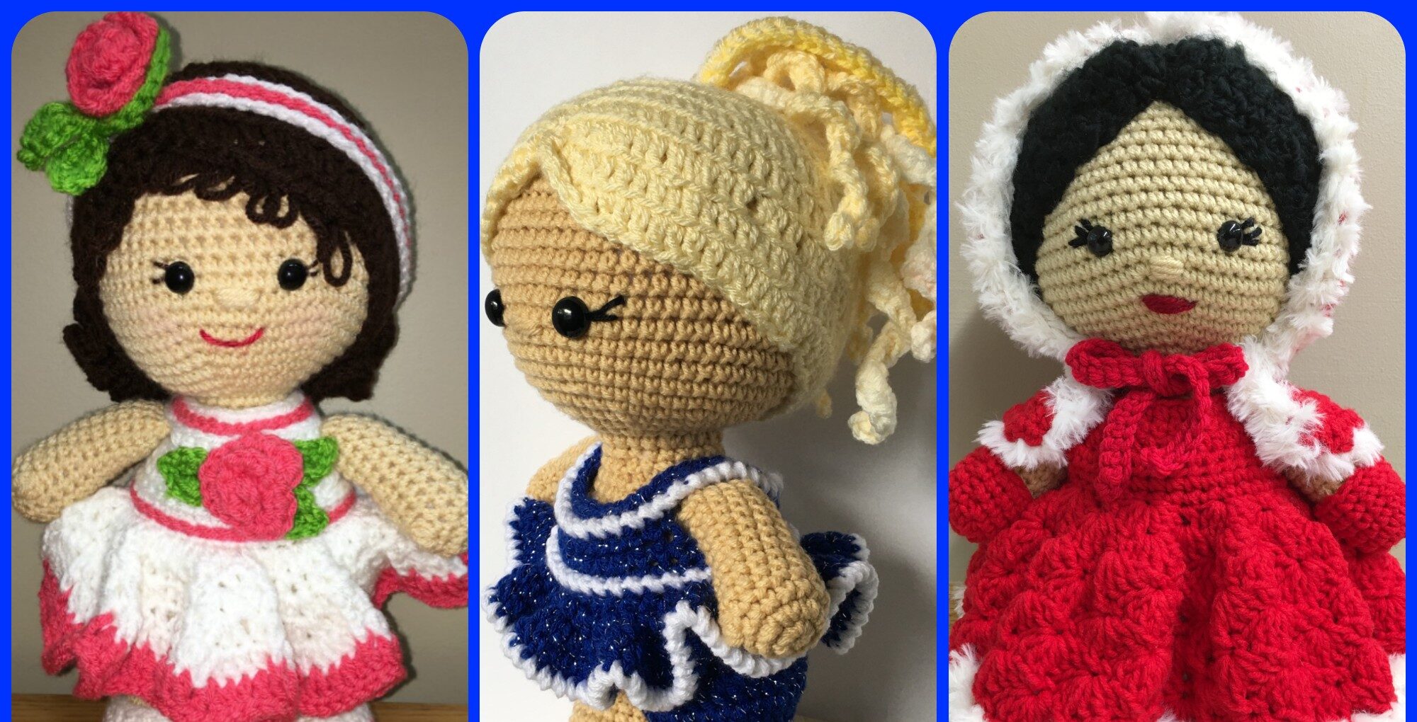 various Weebee dolls a free crochet pattern