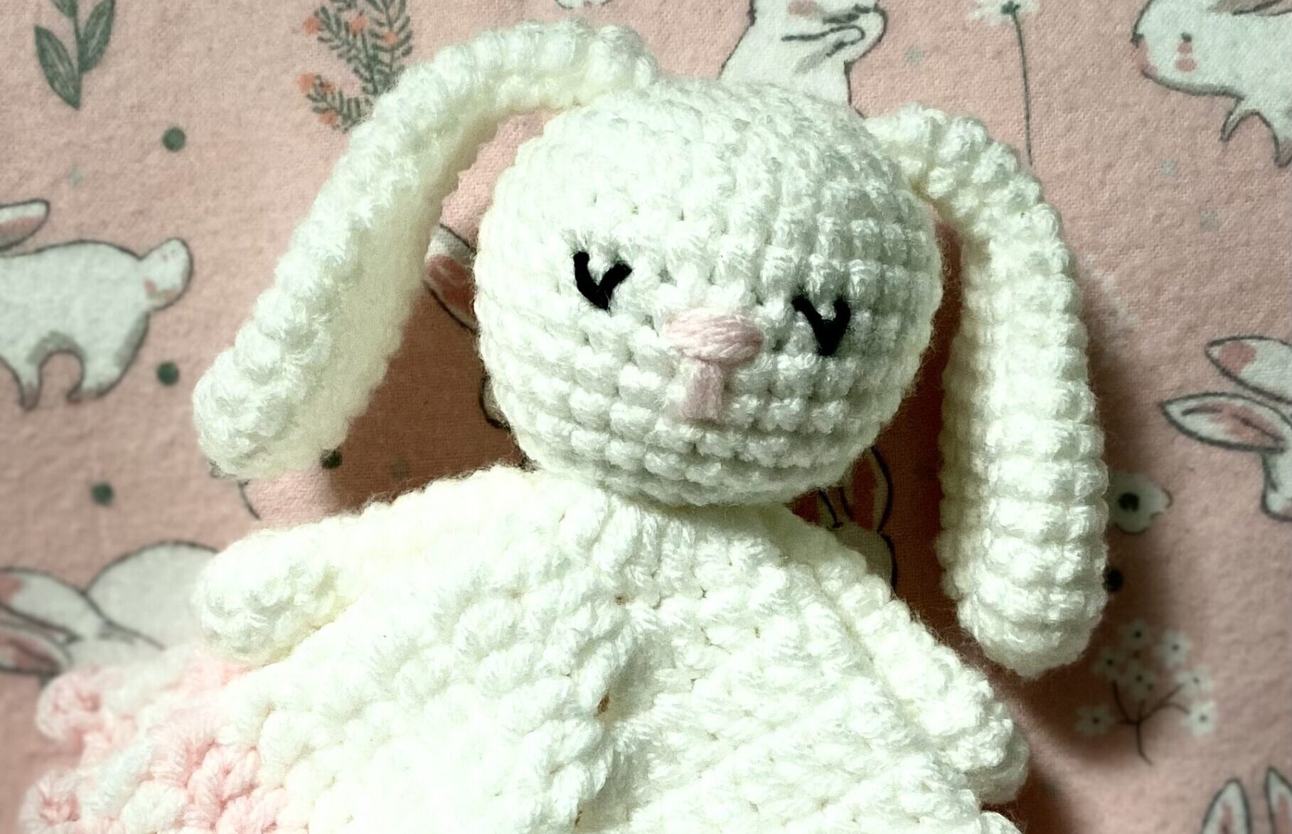 crocheted bunny lovey free pattern