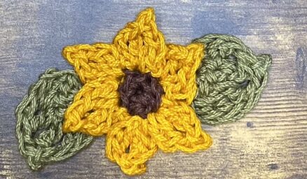 crocheted sunflower free pattern