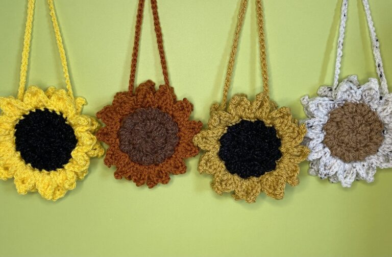 How to Crochet a ScentZ Sunflower Car Hanger